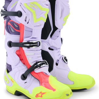 ALPINESTARS TECH 10 SUPERVENTED PURP/YLW FLUO/DIVA PINK SIZE 11
